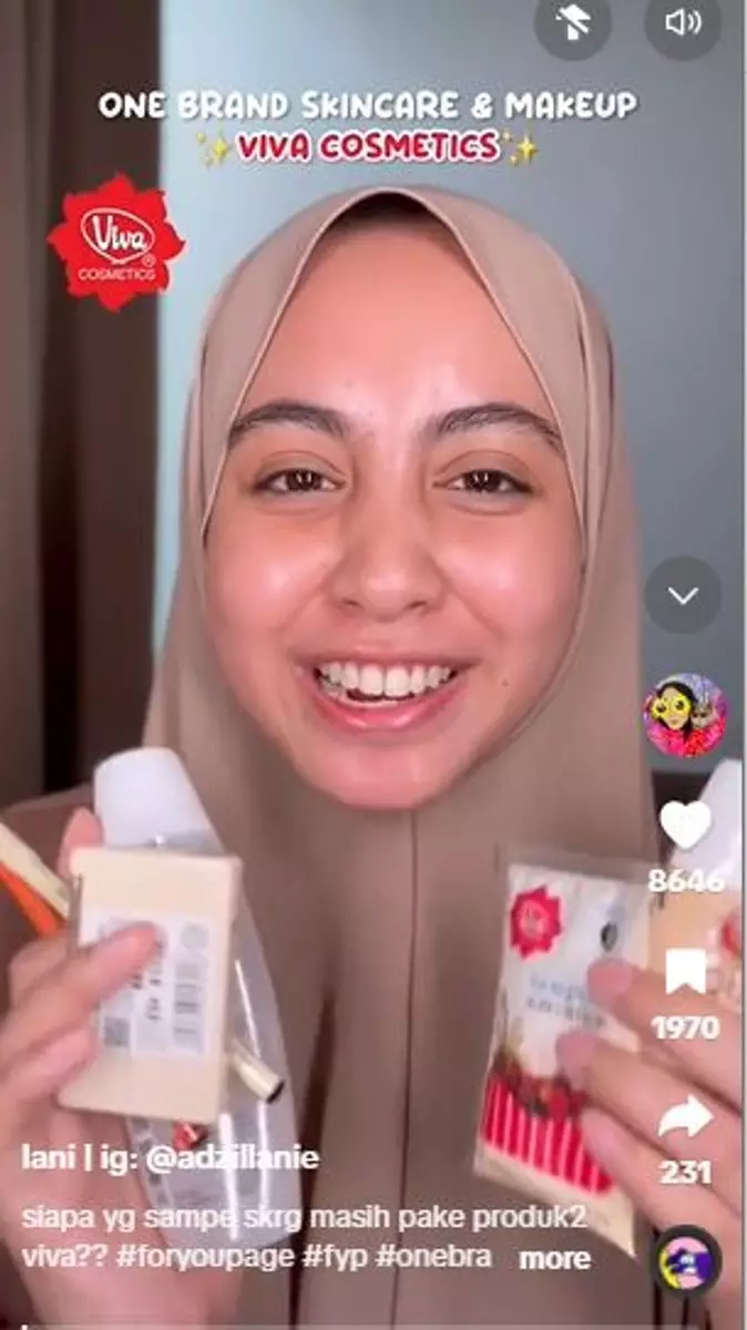 Hasil riasan flawless pakai produk Viva bedak harga Rp 1.500 TikTok
