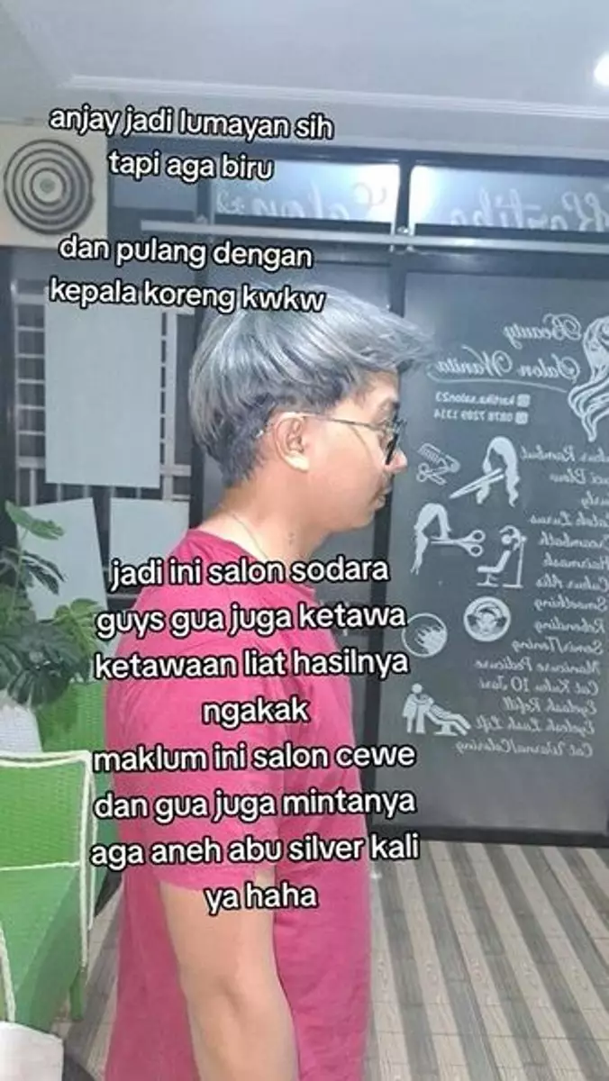 Rambut cowok ini jadi mirip sapu ijuk usai hair coloring TikTok