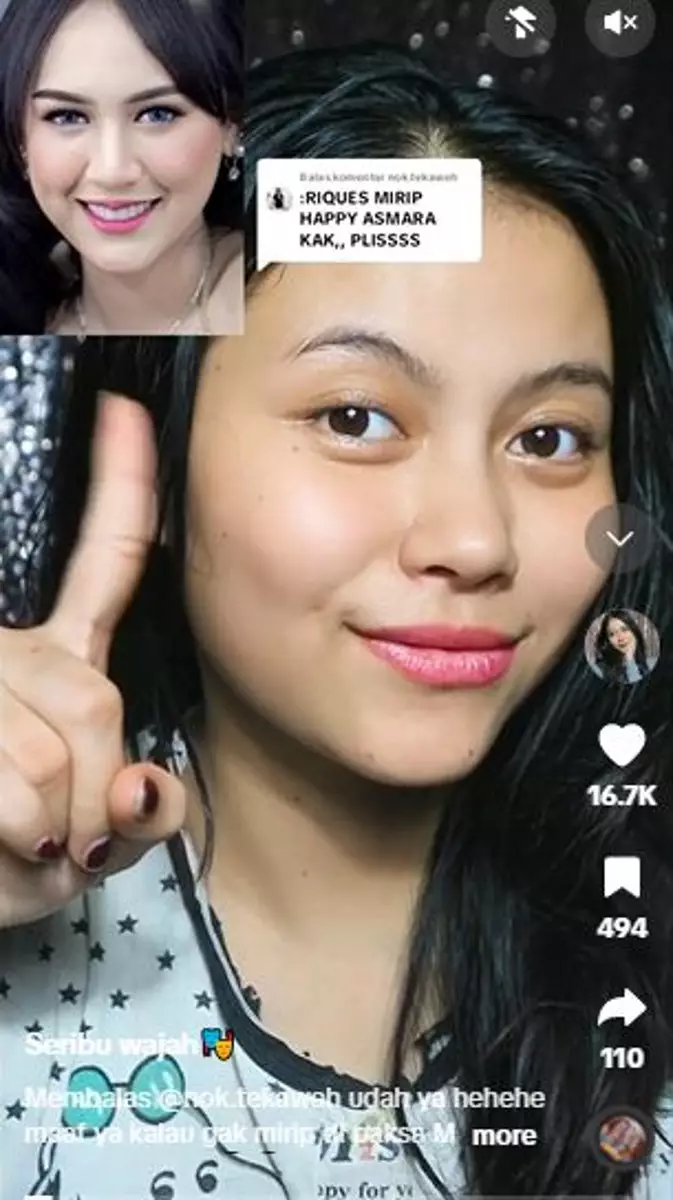 Cewek recreate makeup Happy Asmara hasilnya bak kembar Berbagai sumber