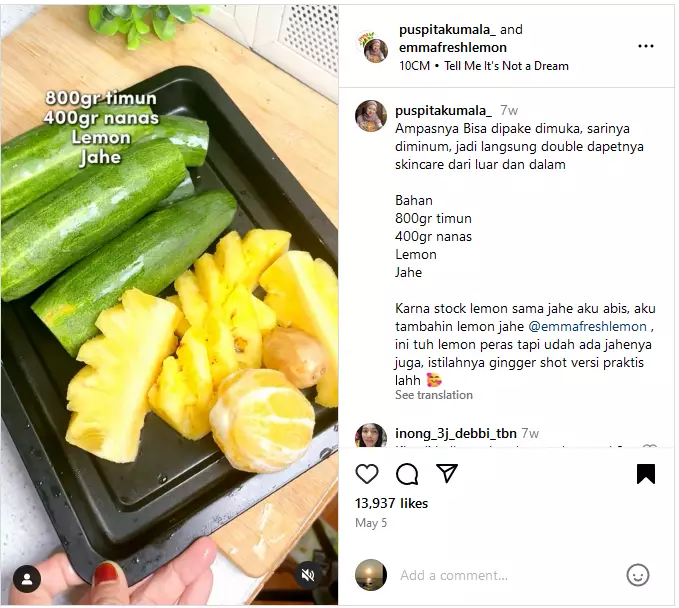 Cewek ini bagikan resep bikin kolagen  berbagai sumber