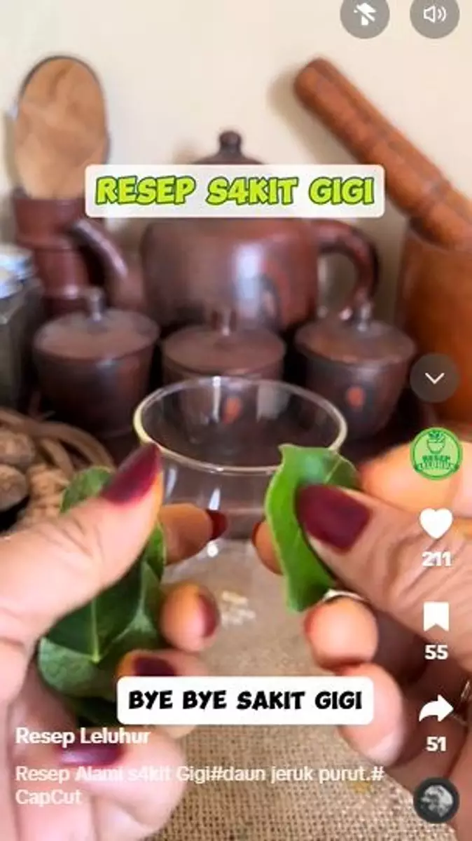 Daun jeruk bisa hilangkan bau mulut dan sakit gigi Berbagai sumber