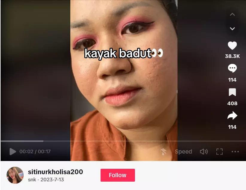 perjuangan emak-emak belajar merias wajah © 2024 TikTok  perjuangan emak-emak belajar merias wajah © 2024 TikTok