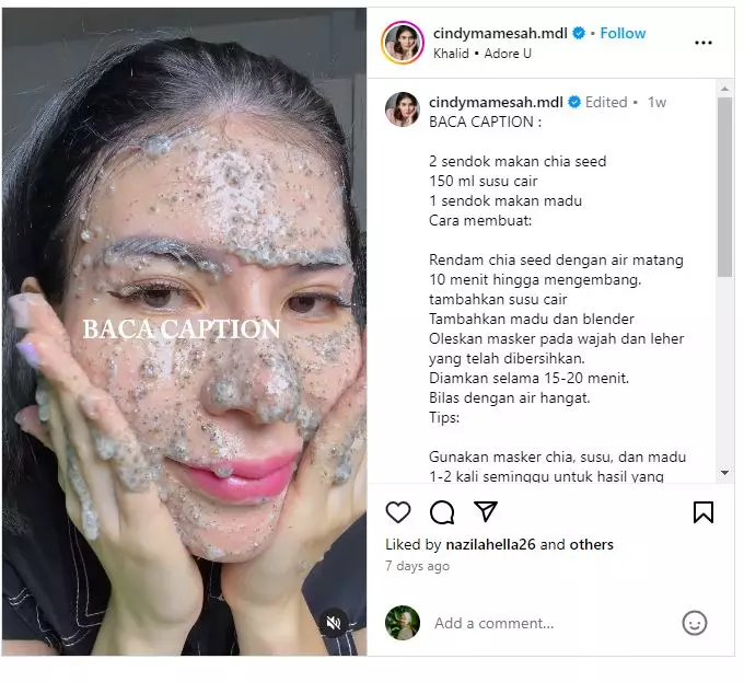 cara membuat masker penuaan dini © 2024 Instagram
