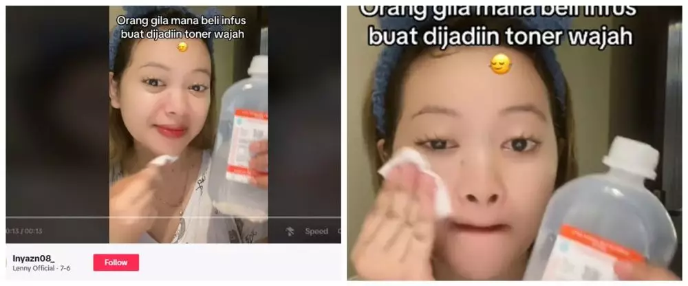 cairan infus dijadikan toner wajah berbagai sumber