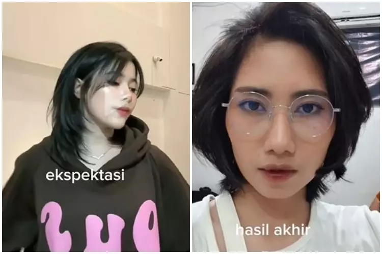 Niat potong wolf cut hasilnya malah zonk TikTok