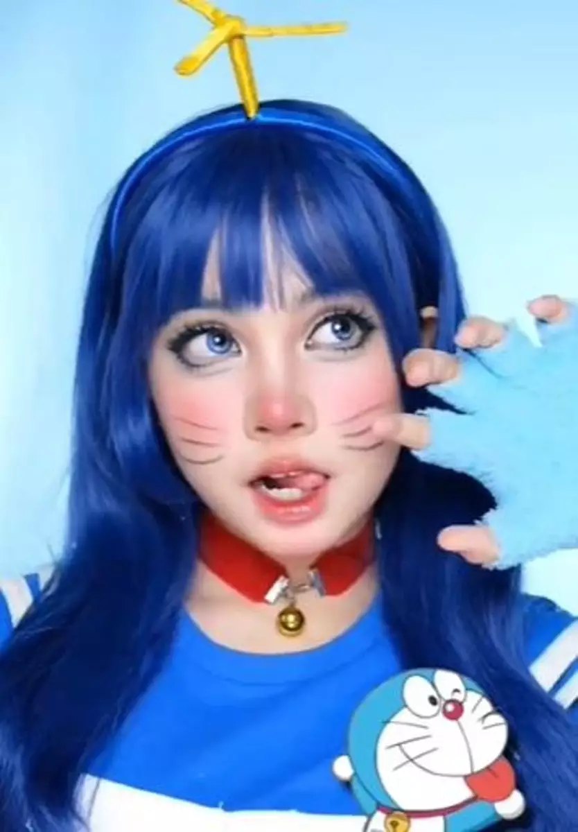 Transformasi cewek makeup ala Doraemon ini hasilnya kiyowo abis TikTok Transformasi cewek makeup ala Doraemon ini hasilnya kiyowo abis TikTok