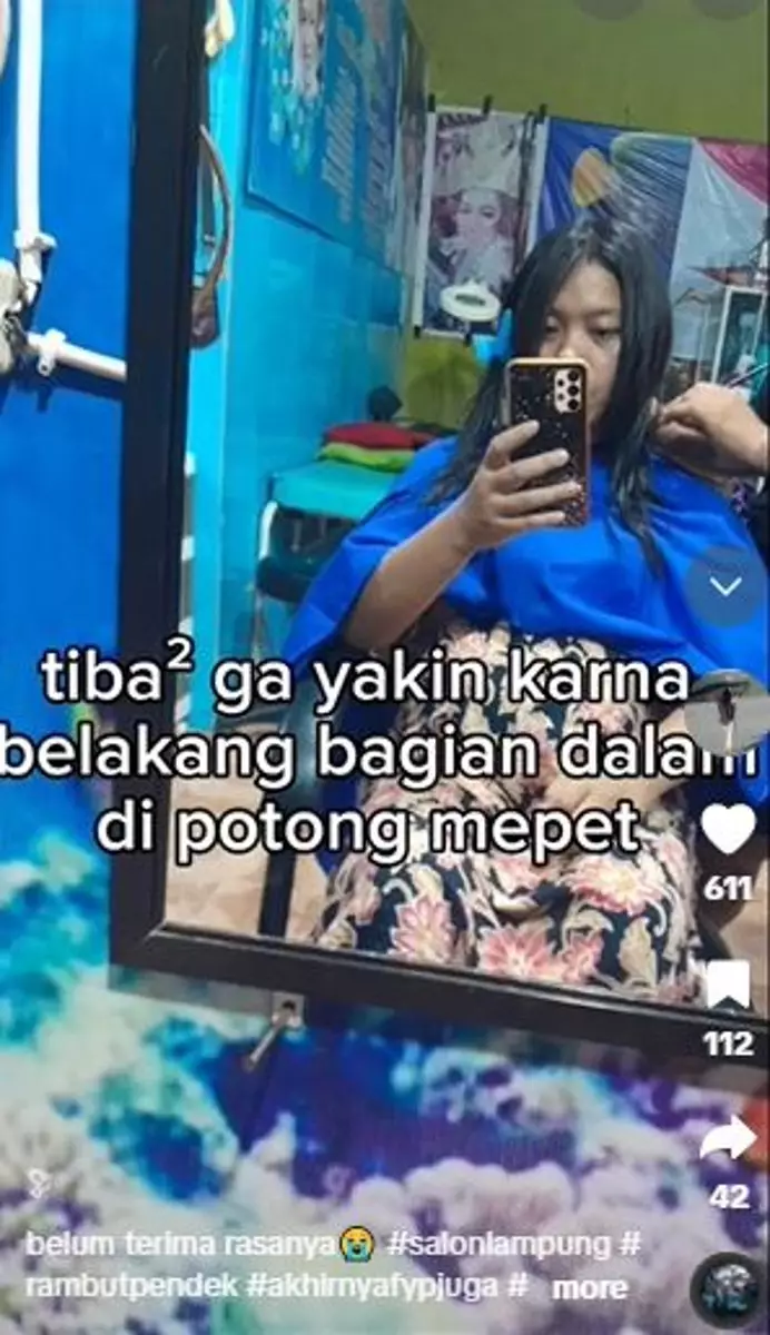 Cewek ini potong ala Korean Style malah berakhir menyesal TikTok