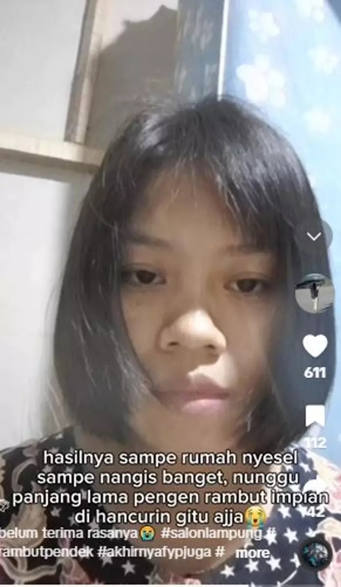 Cewek ini potong ala Korean Style malah berakhir menyesal TikTok