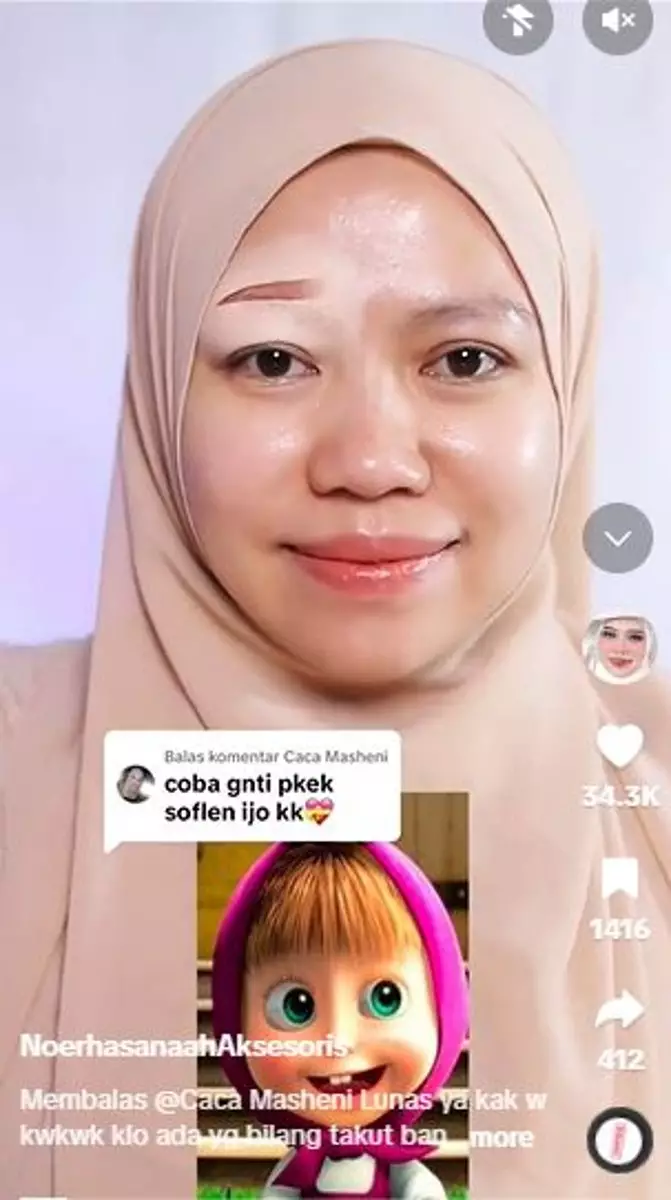 Cewek tiru Marsha And The Bear hasilnya di luar dugaan TikTok