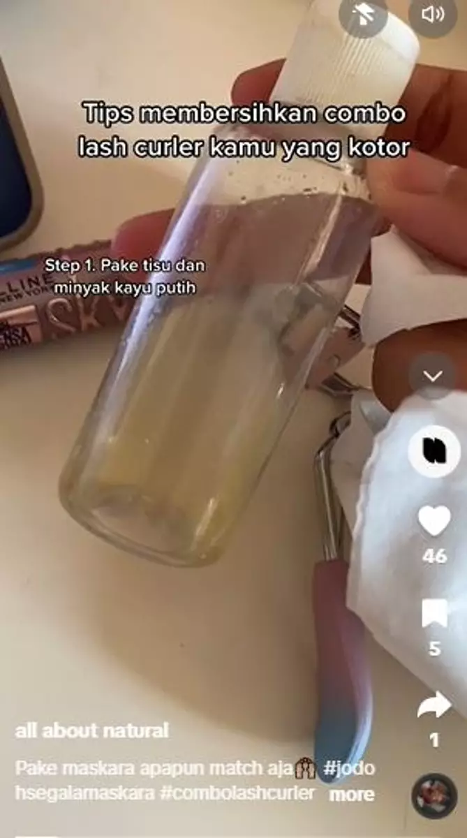 Cara bersihkan penjepit bulu mata cuma pakai 1 jenis minyak TikTok