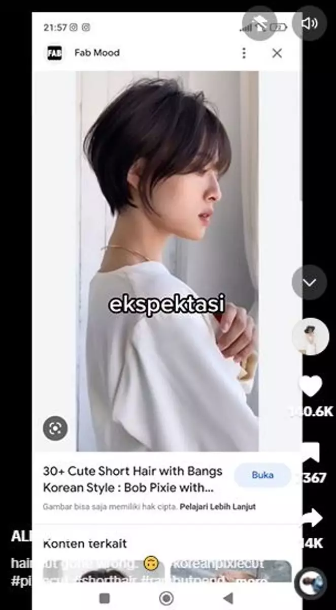 Cewek potong rambut ala pixie cut malah mirip emak-emak Korut TikTok Cewek potong rambut ala pixie cut malah mirip emak-emak Korut TikTok