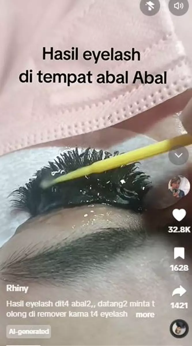 Cewek pasang eyelash extension biar cantik malah berujung sial TikTok Cewek pasang eyelash extension biar cantik malah berujung sial TikTok