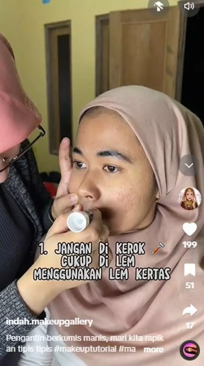 Trik rapikan kumis tipis agar riasan tampak lebih flawless TikTok