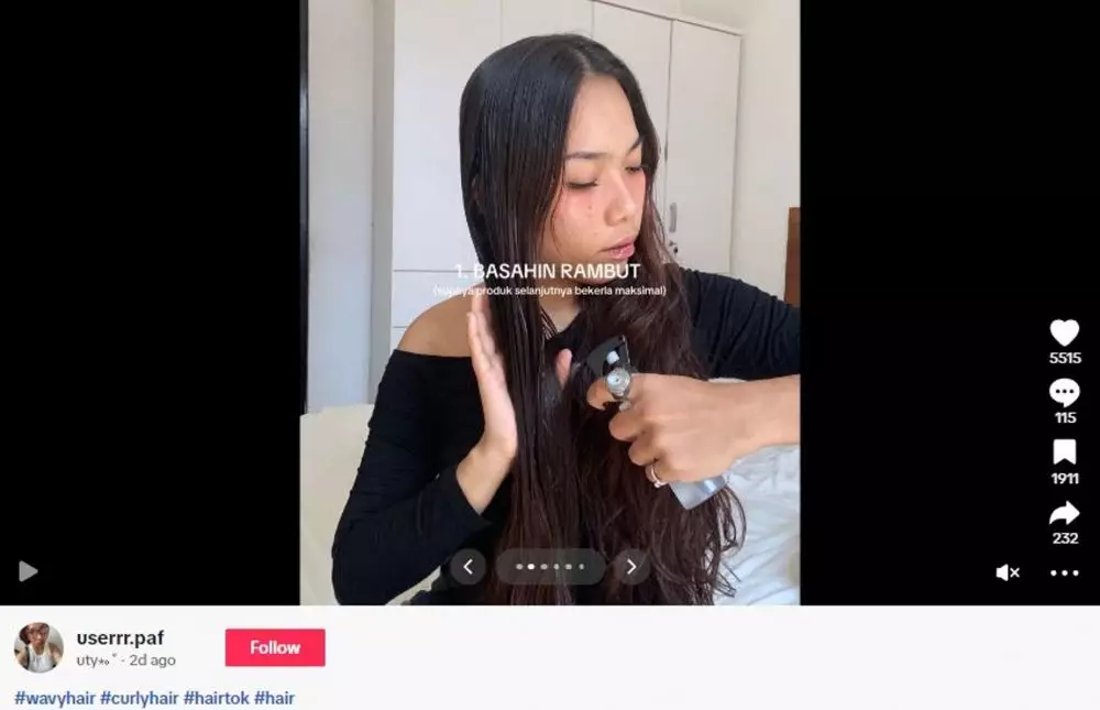 trik styling rambut ngembang ini potret before after bikin pangling TikTok