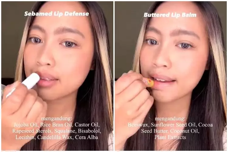 Battle review lip balm kandungan SPF Sebamed dan Buttered TikTok