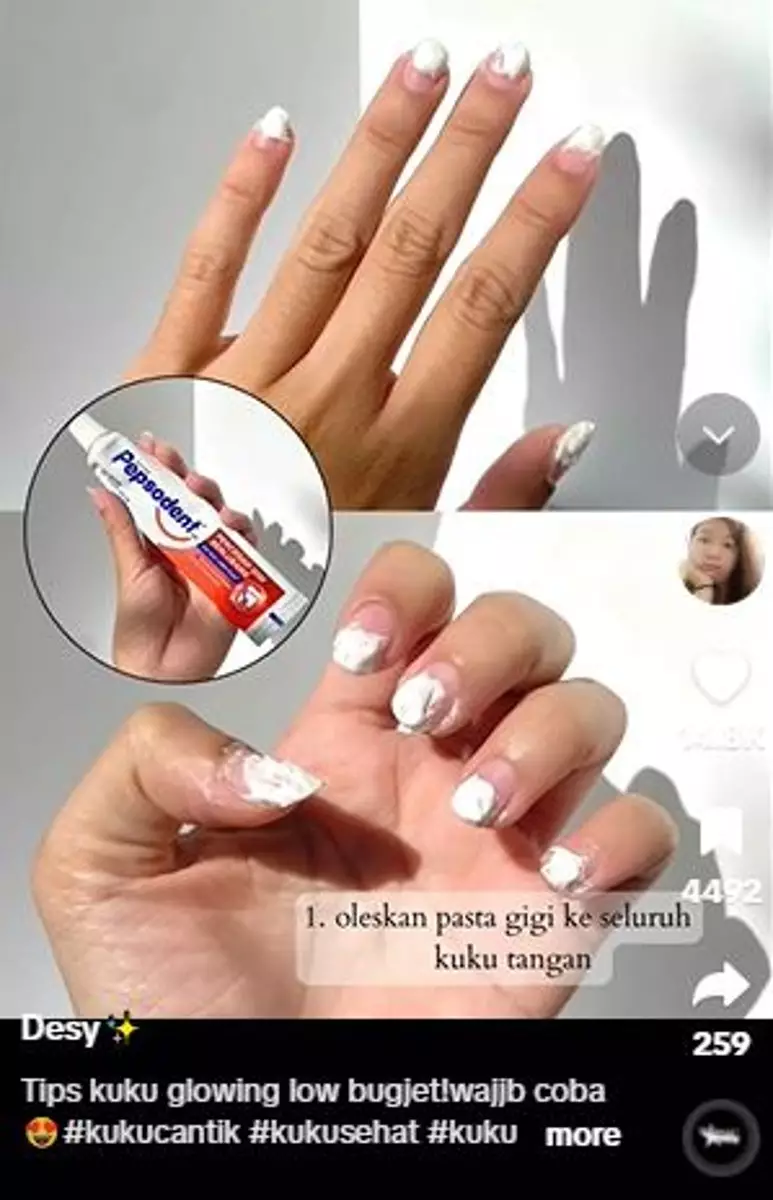 Fungsi lain pasta gigi untuk mempercantik kuku Berbagai sumber