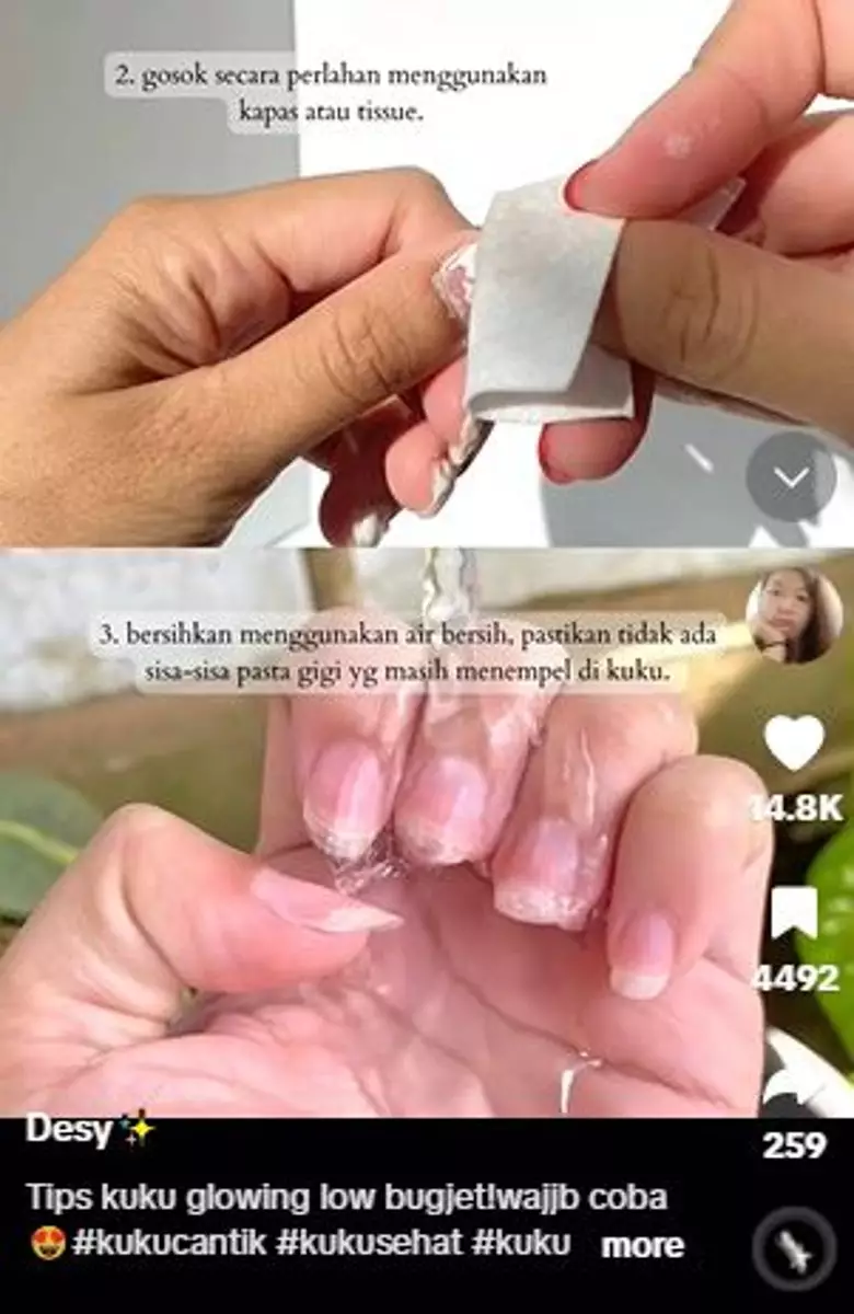Fungsi lain pasta gigi untuk mempercantik kuku Berbagai sumber
