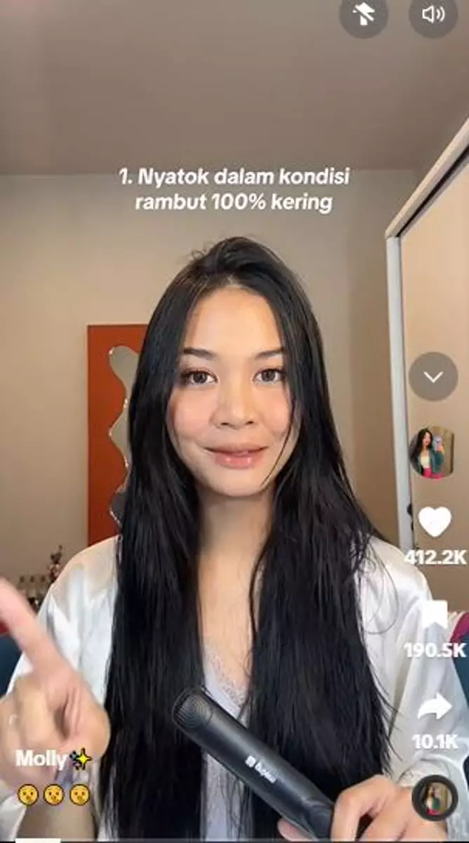 Trik catok rambut agar hasilnya awet seharian tanpa hair spray TikTok Trik catok rambut agar hasilnya awet seharian tanpa hair spray TikTok