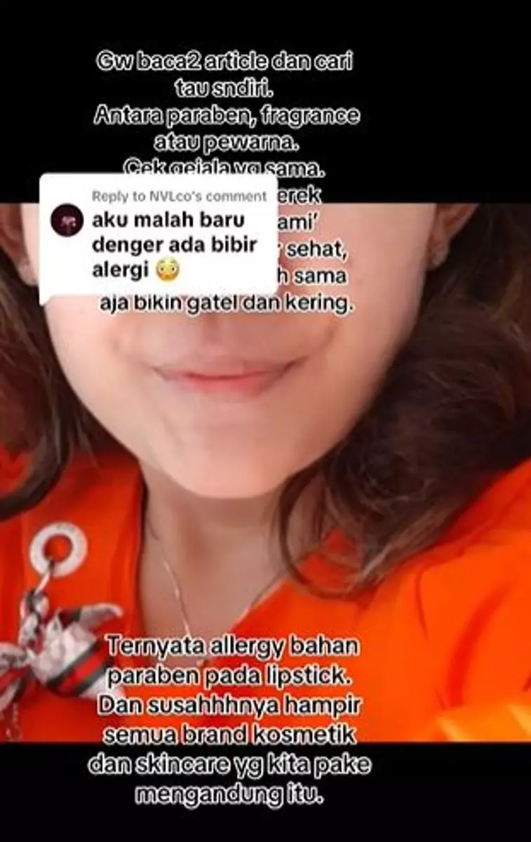 Kisah cewek bibirnya bengkak sampai berdarah akibat alergi lipstik TikTok