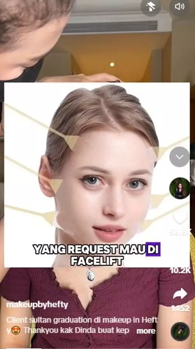 transformasi makeup cewek request aneh bikin mata jadi sipit TikTok