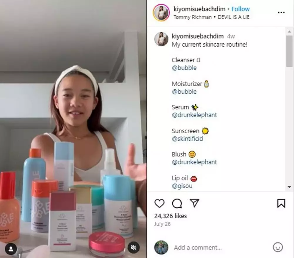 Urutan perawatan kulit remaja Kiyomi Bachdim sampai jutaan Instagram