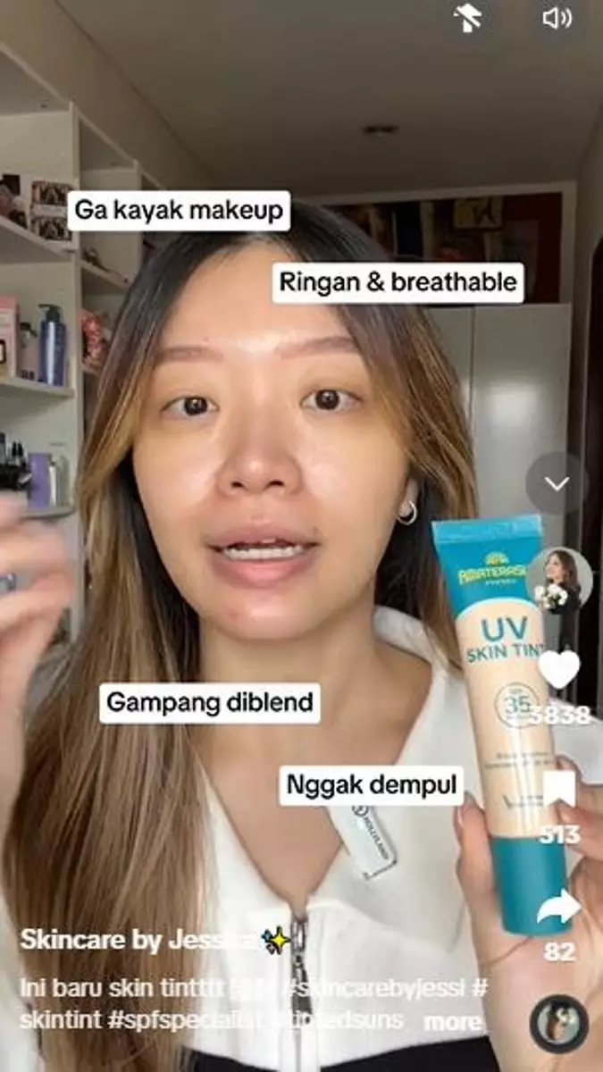 Review sunscreen terbaru Amaterasun UV Skin Tint SPF 35 TikTok