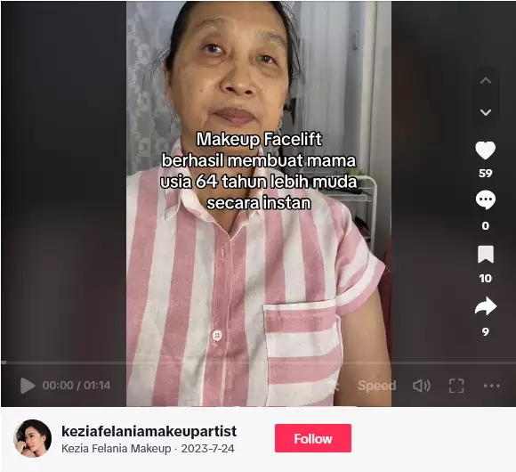 makeup wanita paruh baya © 2024 TikTok