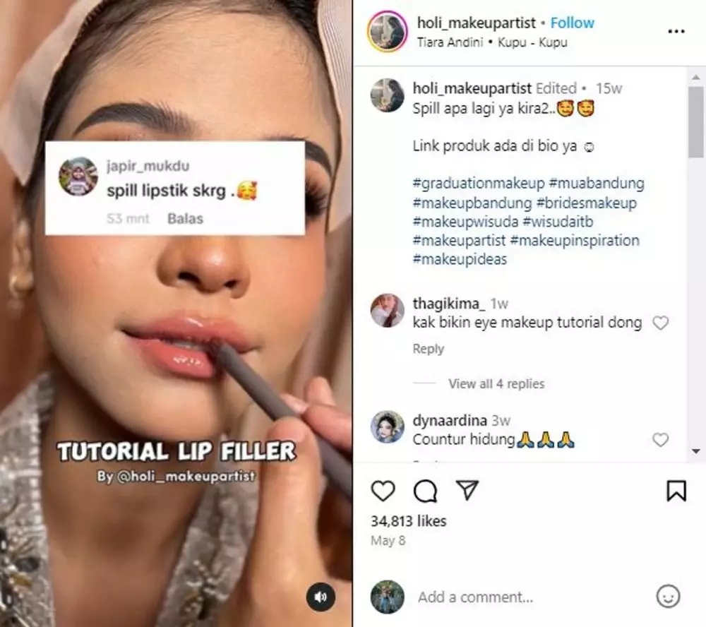 Trik bikin lip filler tanpa suntik yang bikin bibir auto tebal dan seksi Instagram Trik bikin lip filler tanpa suntik yang bikin bibir auto tebal dan seksi Instagram