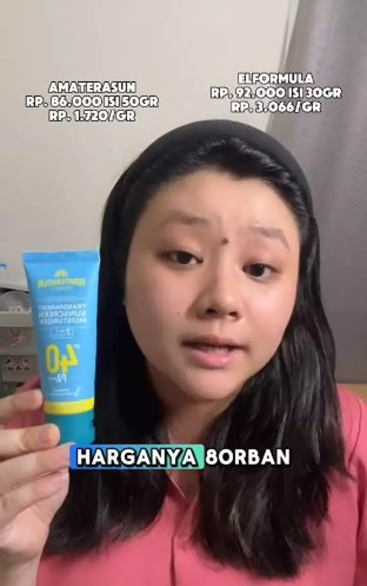 Battle review sunscreen transparan Amaterasun & Elformula TikTok