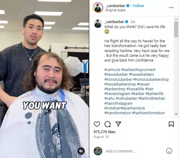 Transformasi pria rambut botak usai di-styling bikin melongo Instagram