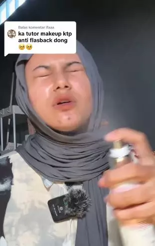 Tutorial makeup foto KTP di wajah berjerawat anti flashback Berbagai sumber