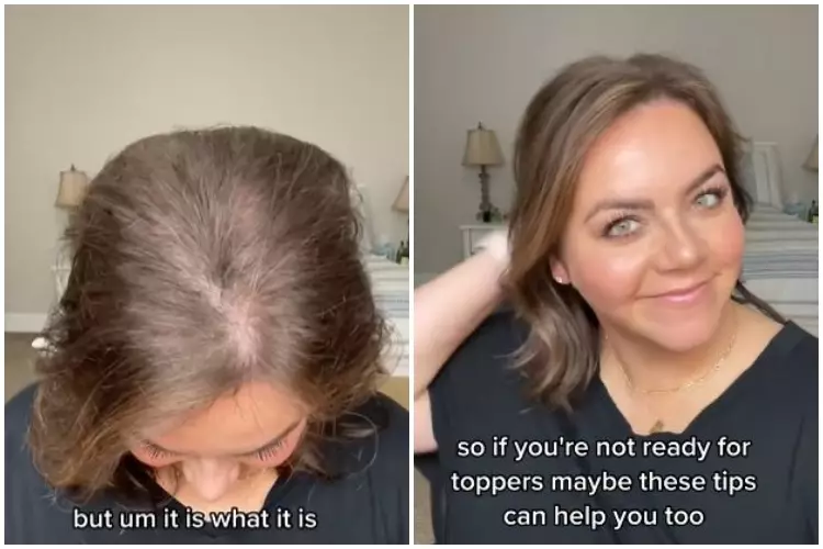 Trik styling wanita berambut sangat tipis jadi bervolume bak hair extension TikTok