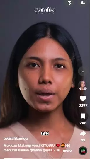 Transformasi cewek kulit sawo matang dirias Mexican Look mirip Barbie TikTok