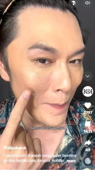 Retouch makeup di wajah super beminyak agar tetap halus anticakey TikTok