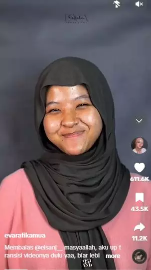 Transformasi makeup cewek wajah bulat kulit sawo matang auto pangling TikTok