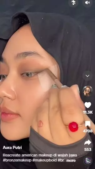Cewek wajah Jawa recreate makeup American Look disebut mirip Marion Jola TikTok