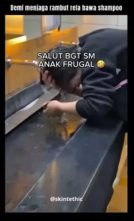 Momen kocak perjuangan cewek biar rambutnya nggak lepek TikTok