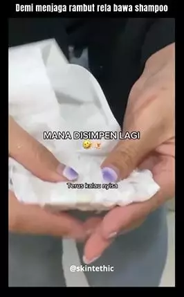 Momen kocak perjuangan cewek biar rambutnya nggak lepek TikTok