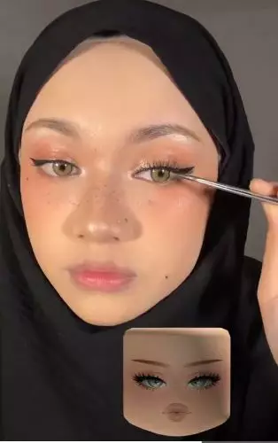 Tutorial tren Roblox Makeup bikin wajah tampak glamor dan seksi TikTok