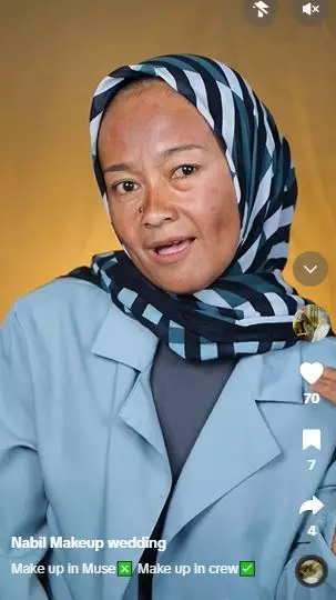 Transformasi wanita wajah penuh flek hitam dirias pengantin bak beda orang TikTok