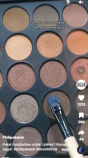 Fungsi lain eyeshadow guna mempercantik riasan bibir TikTok