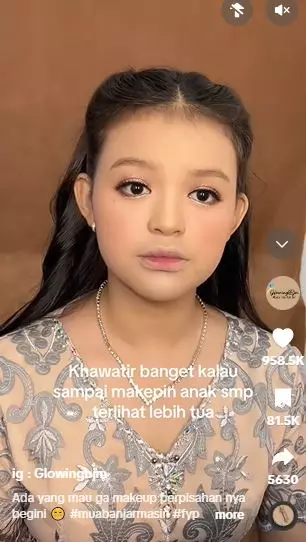 Hasil makeup remaja SMP untuk acara perpisahan flawless tanpa tampak tua TikTok