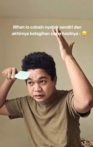 Perubahan cowok punya rambut super keriting iseng nyatok malah ketagihan TikTok