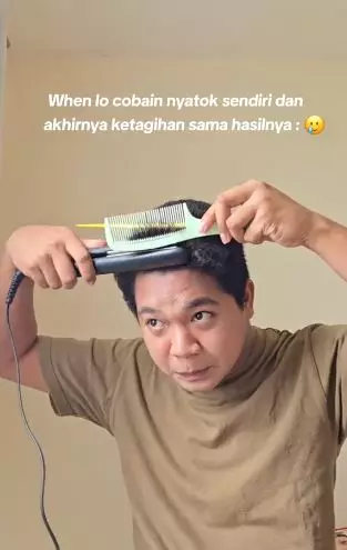 Perubahan cowok punya rambut super keriting iseng nyatok malah ketagihan TikTok