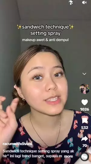 Mengenal sandwich technique setting spray TikTok