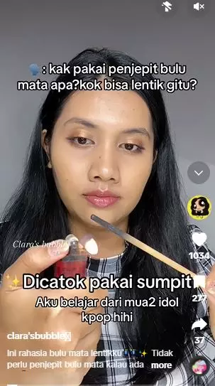 Trik bikin bulu mata lentik tahan lama cuma andalkan 1 alat makan TikTok