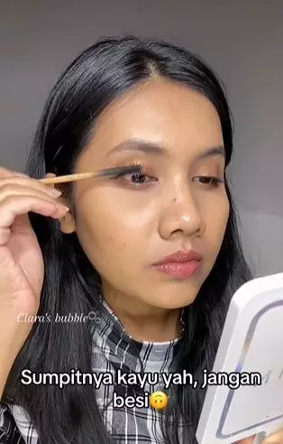 Trik bikin bulu mata lentik tahan lama cuma andalkan 1 alat makan TikTok