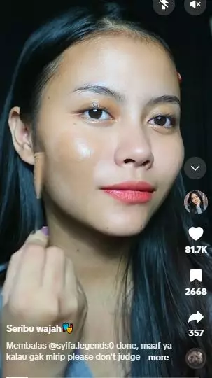 Cewek imitate makeup Jennifer Coppen TikTok Cewek imitate makeup Jennifer Coppen TikTok
