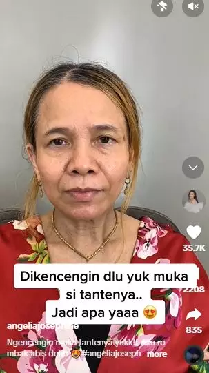 Nenek-nenek wajah keriput berflek hitam usai dirias hasilnya mirip Cut Tari TikTok