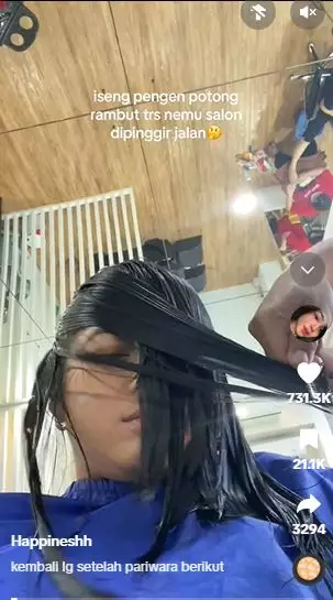 Cewek iseng potong rambut di salon pinggir jalan hasilnya di luar dugaan TikTok Cewek iseng potong rambut di salon pinggir jalan hasilnya di luar dugaan TikTok